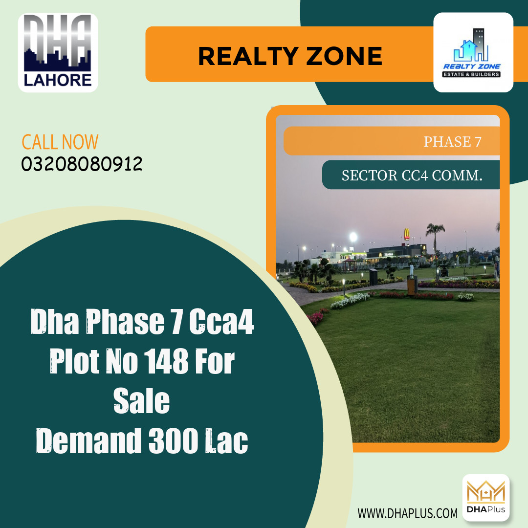 4 Marla Residential Plot for Sale in Sector CC4 Commercial, DHA Phase 7, Lahore - (BP-42684)