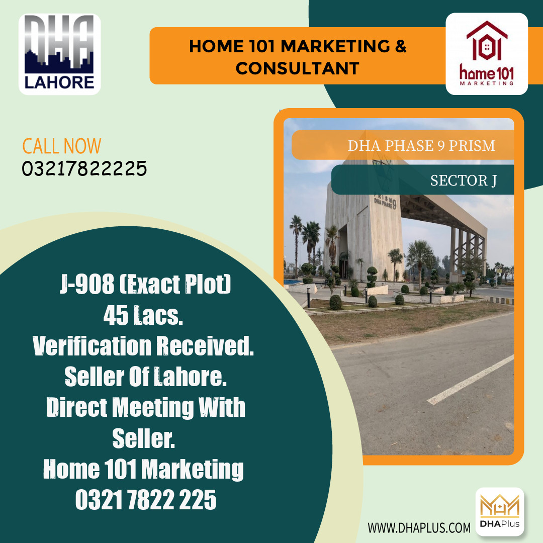 5 Marla Residential Plot for Sale in Sector J, DHA Phase 9 Prism, Lahore - (BP-43342)