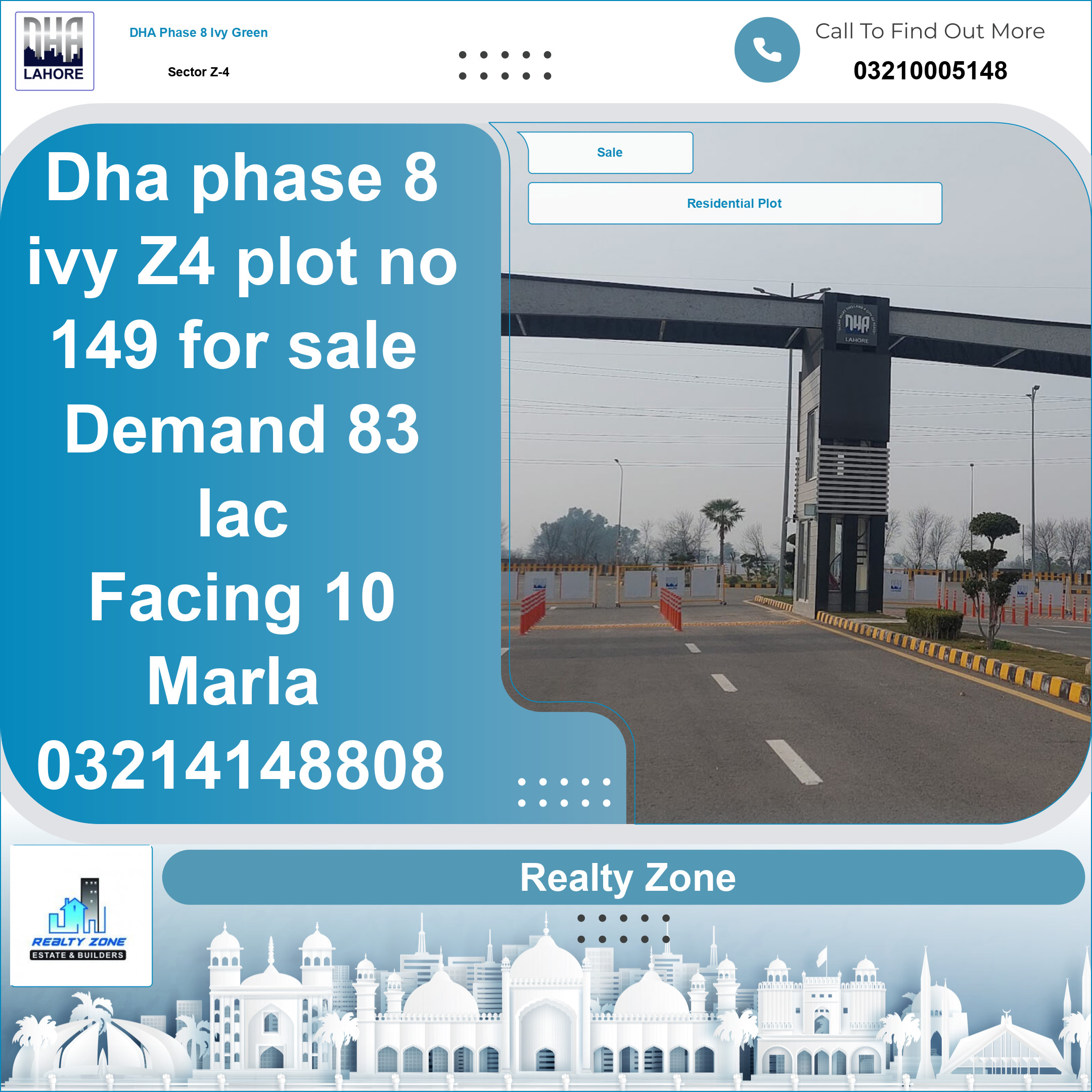 5 Marla Residential Plot for Sale in Sector Z-4, DHA Phase 8 Ivy Green, Lahore - (BP-43608)