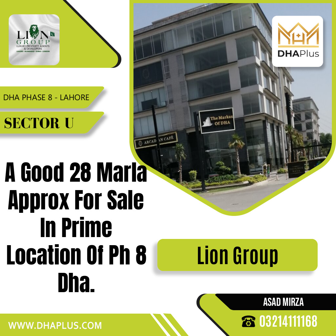 28 Marla Residential Plot for Sale in Sector U, DHA Phase 8, Lahore - (BP-44190)