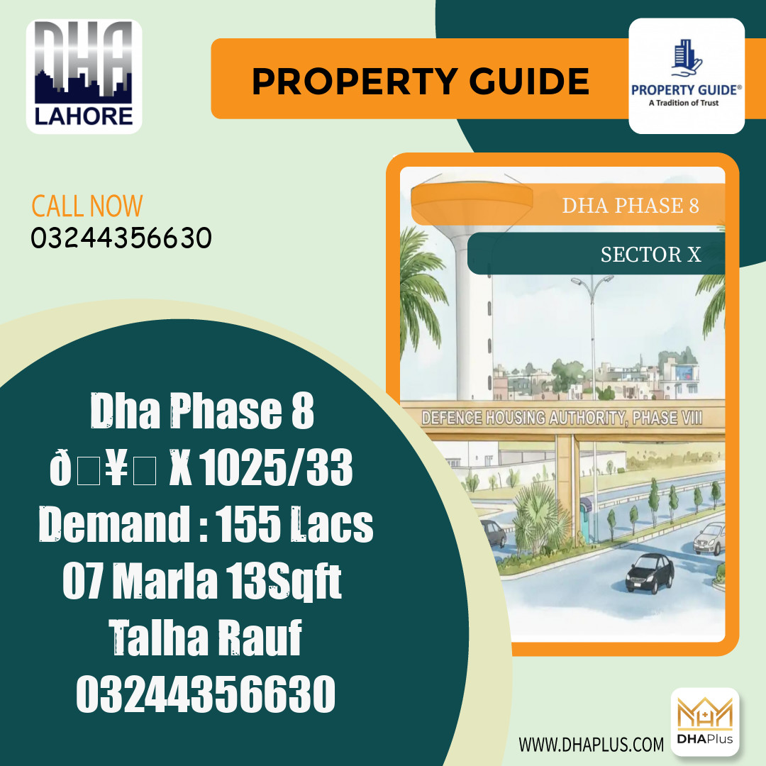 7 Marla Residential Plot for Sale in Sector X, DHA Phase 8, Lahore - (BP-44243)