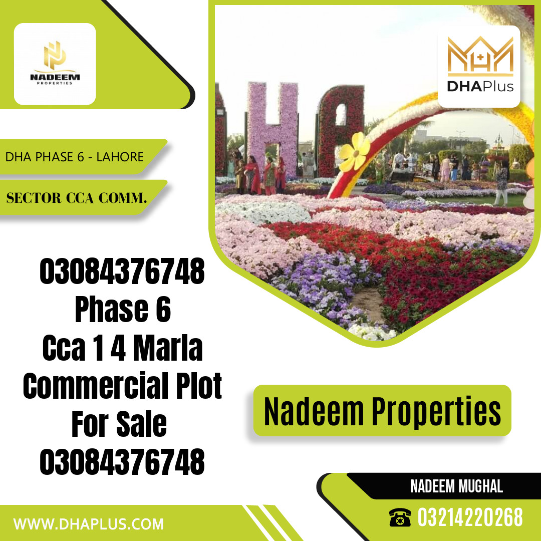 4 Marla Residential Plot for Sale in Sector CCA Commercial, DHA Phase 6, Lahore - (BP-44301)