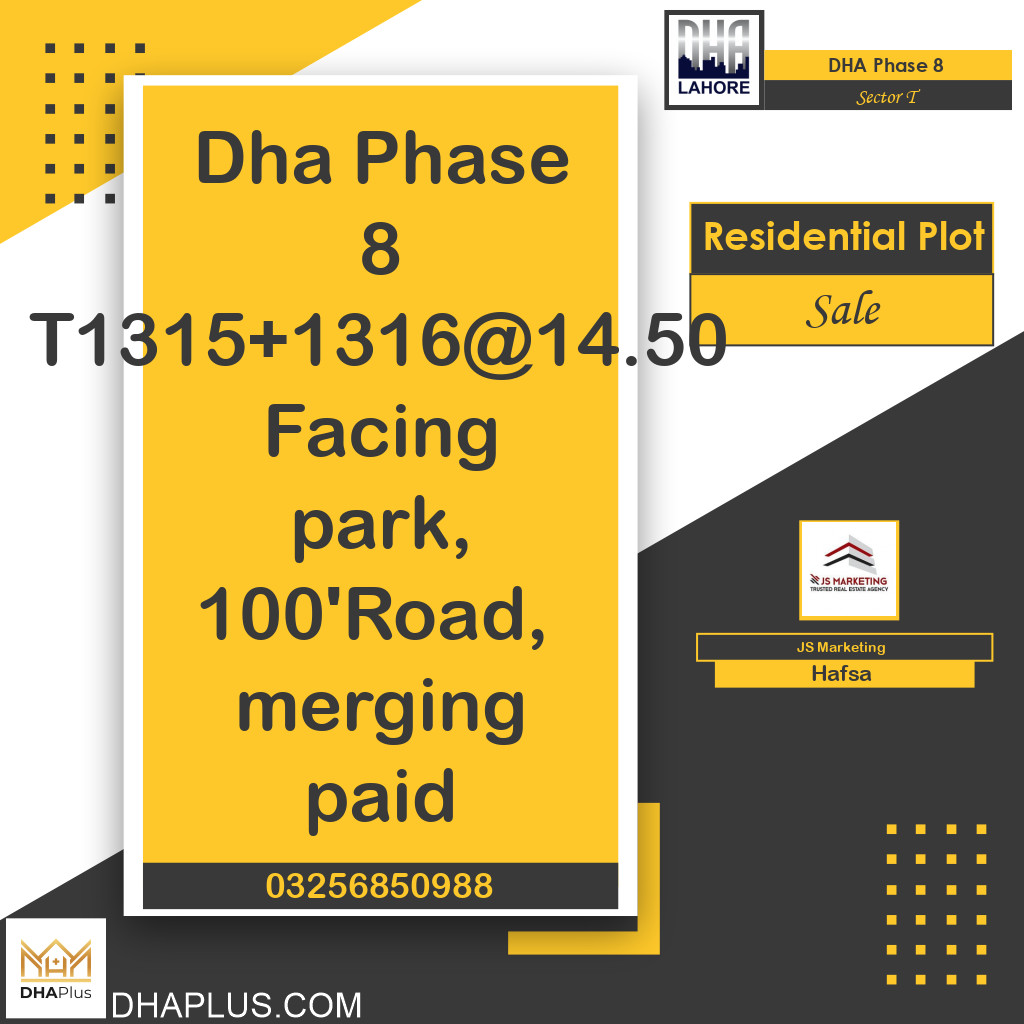 2 Kanal Residential Plot for Sale in Sector T, DHA Phase 8, Lahore - (BP-44430)