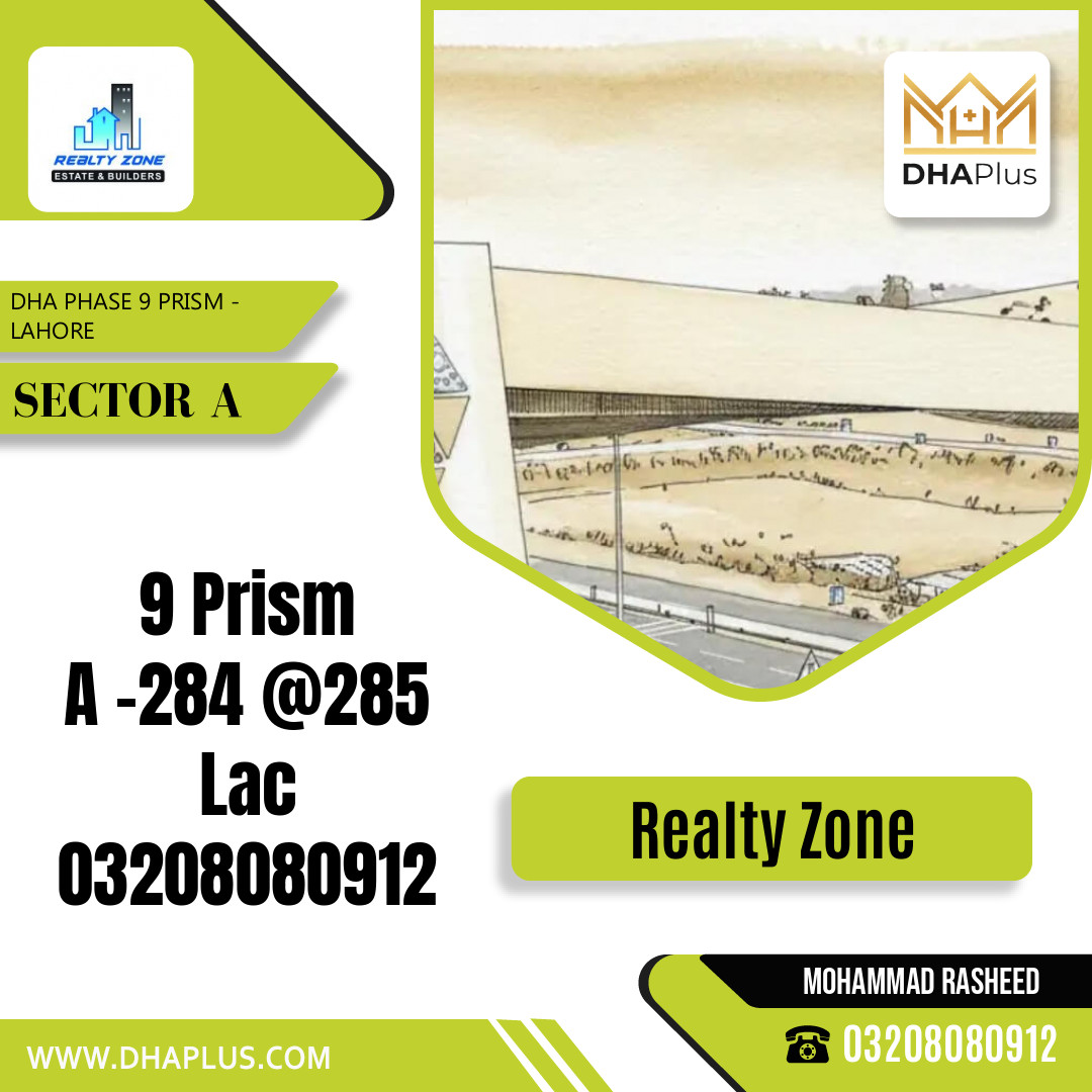 1 Kanal Residential Plot for Sale in Sector A, DHA Phase 9 Prism, Lahore - (BP-44467)