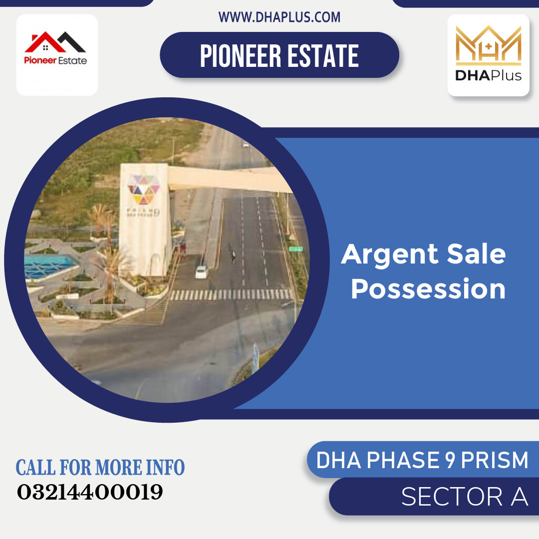 20 Marla Residential Plot for Sale in Sector A, DHA Phase 9 Prism, Lahore - (BP-44518)