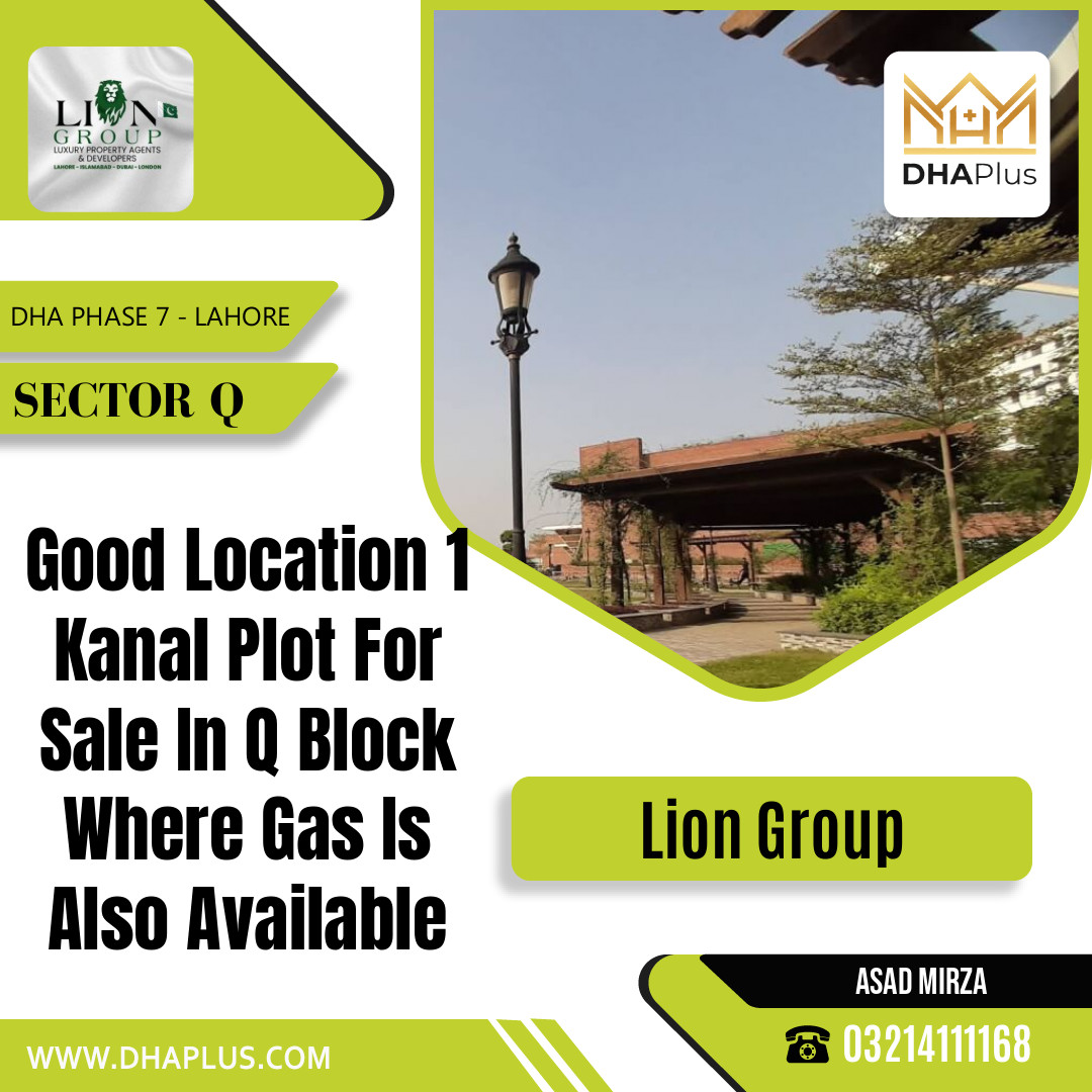 1 Kanal Residential Plot for Sale in Sector Q, DHA Phase 7, Lahore - (BP-44601)