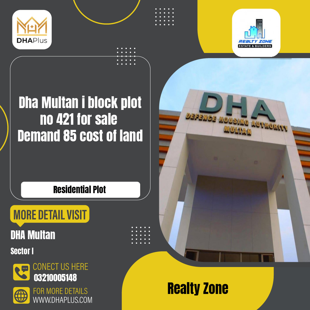 1 Kanal Residential Plot for Sale in Sector I, DHA Multan, Multan - (BP-44963)