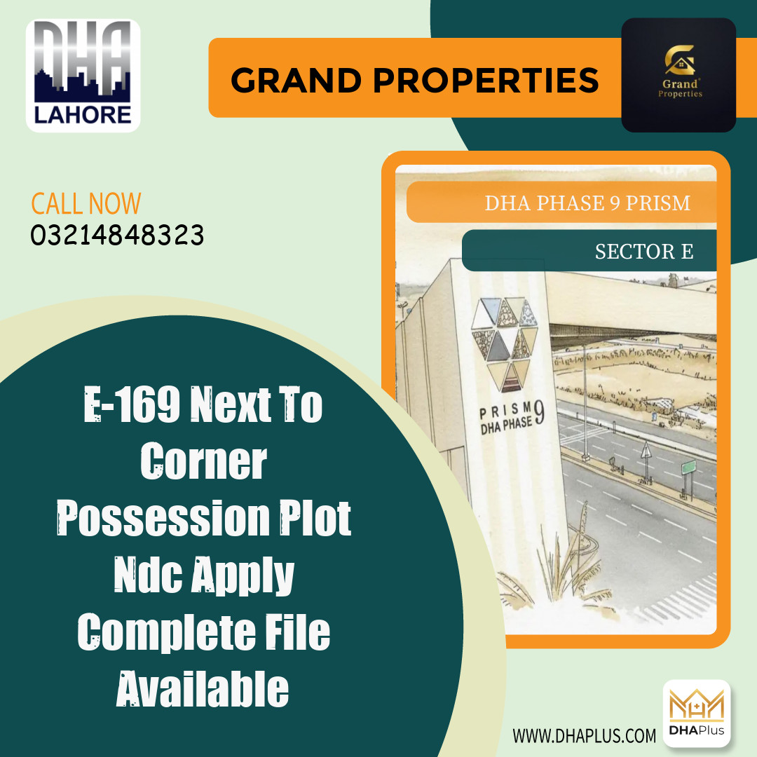 1 Kanal Residential Plot for Sale in Sector E, DHA Phase 9 Prism, Lahore - (BP-45259)