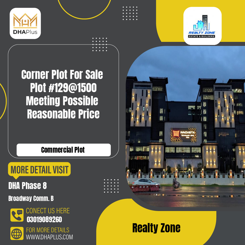 8 Marla Commercial Plot for Sale in Broadway Commercial B, DHA Phase 8, Lahore - (BP-45344)