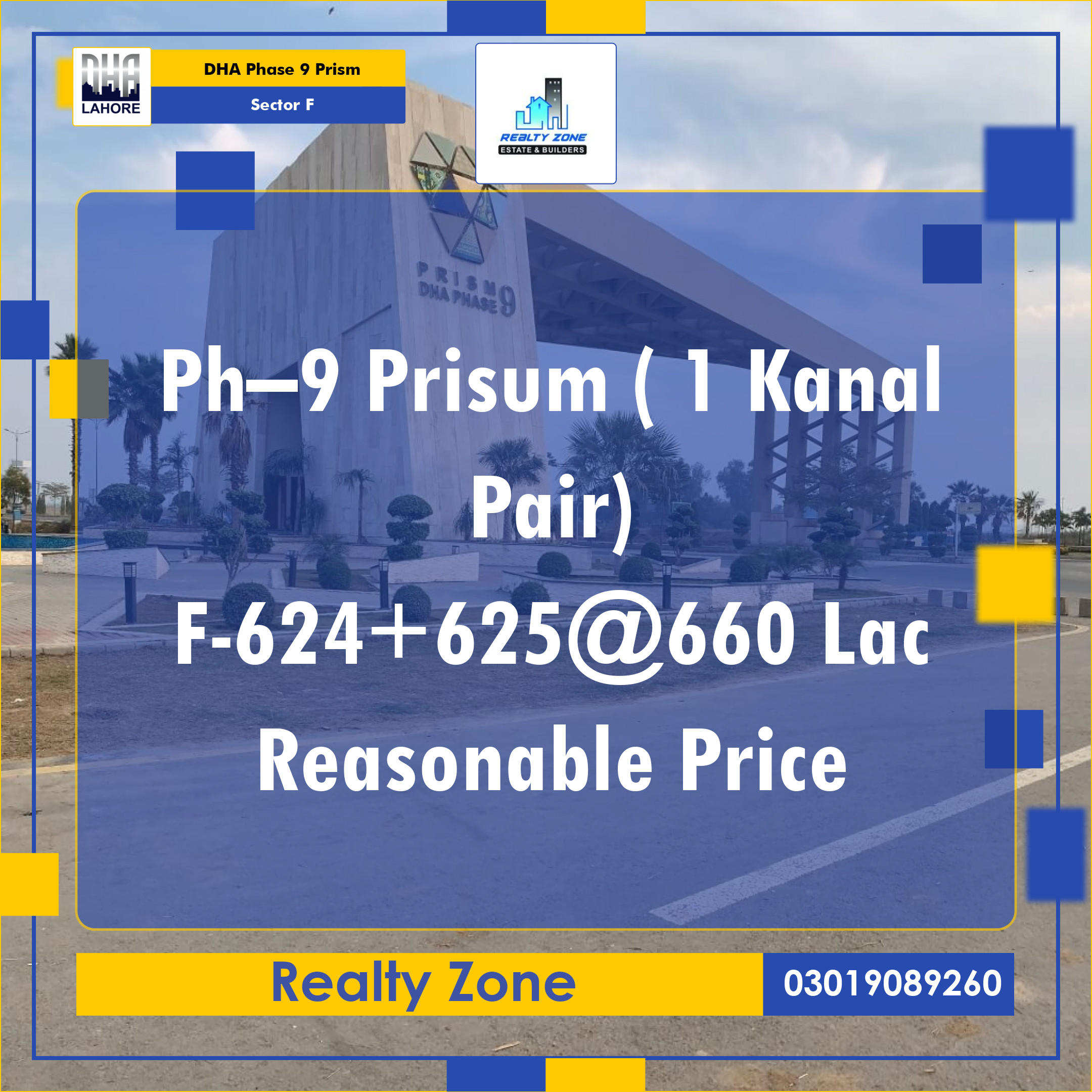 2 Kanal Residential Plot for Sale in Sector F, DHA Phase 9 Prism, Lahore - (BP-45385)