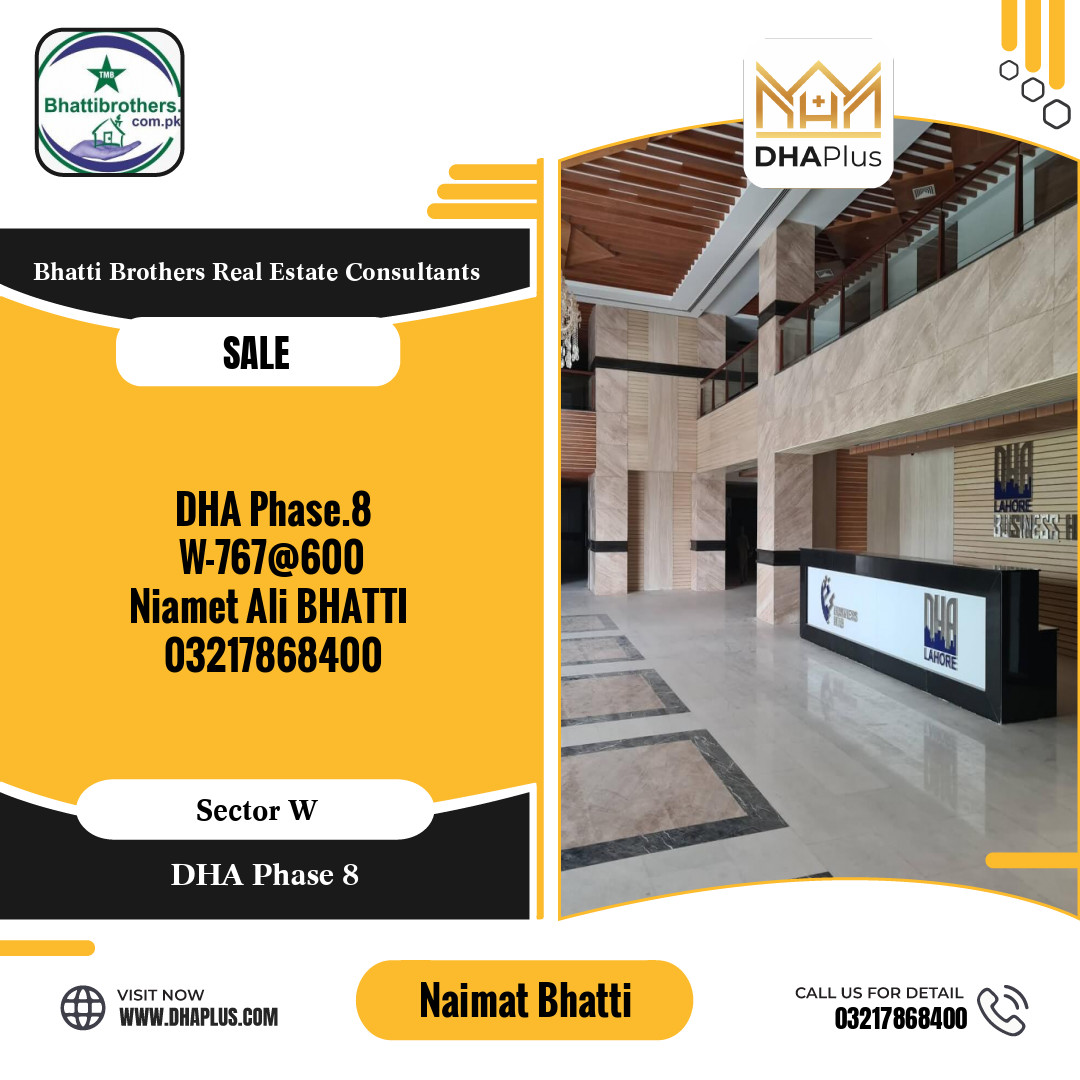 1 Kanal Residential Plot for Sale in Sector W, DHA Phase 8, Lahore - (BP-45537)