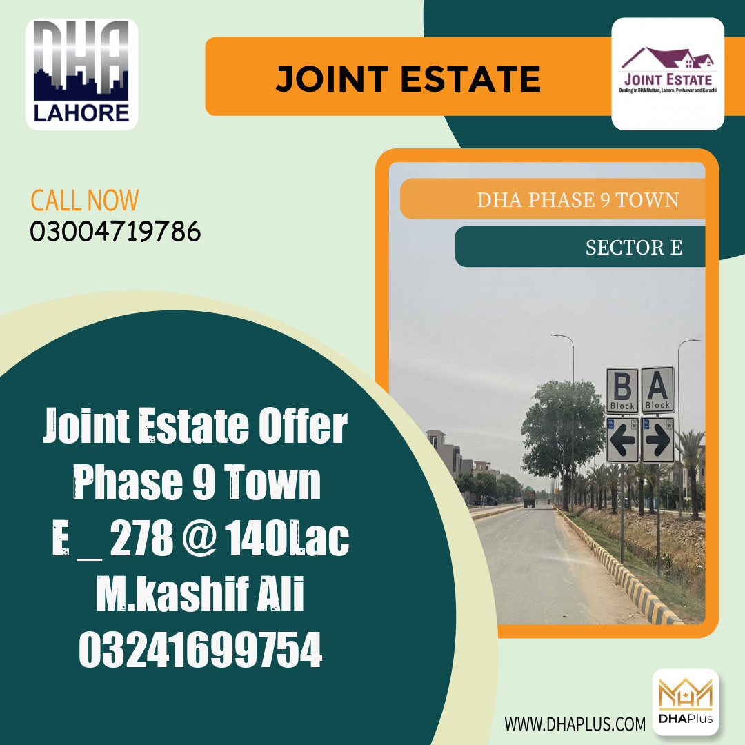 5 Marla Residential Plot for Sale in Sector E, DHA Phase 9 Town, Lahore - (BP-45652)
