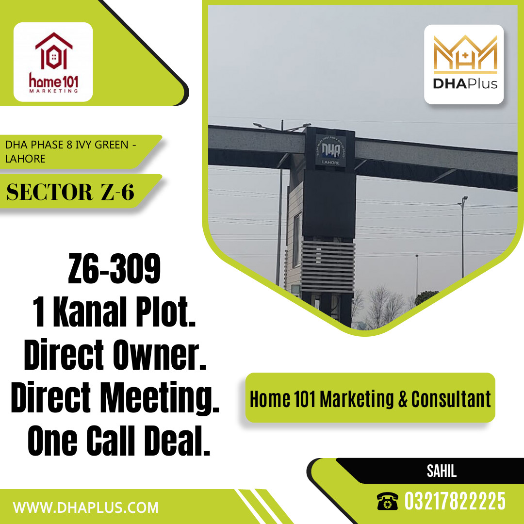 1 Kanal Residential Plot for Sale in Sector Z-6, DHA Phase 8 Ivy Green, Lahore - (BP-46140)