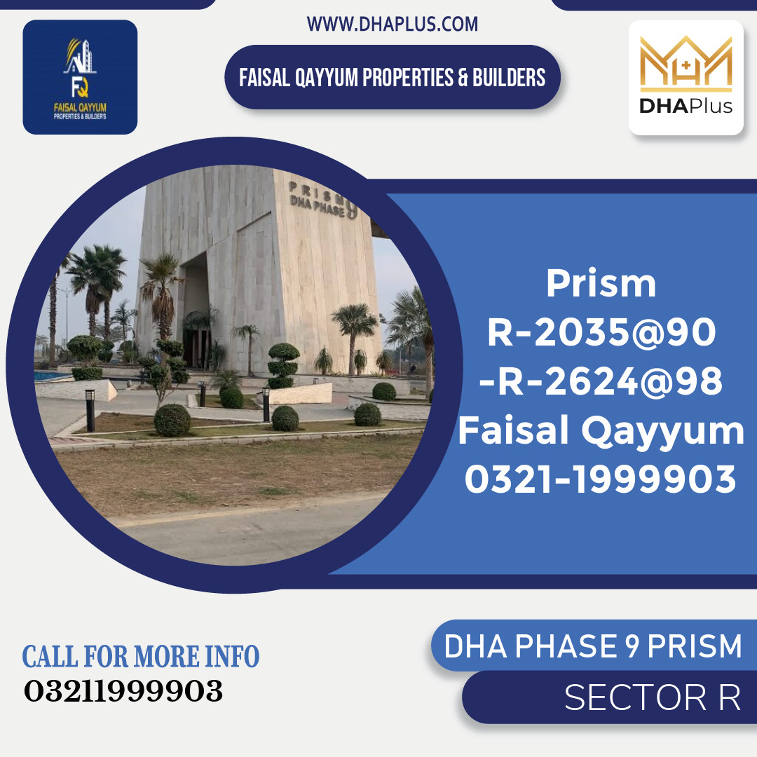 5 Marla Residential Plot for Sale in Sector R, DHA Phase 9 Prism, Lahore - (BP-46184)