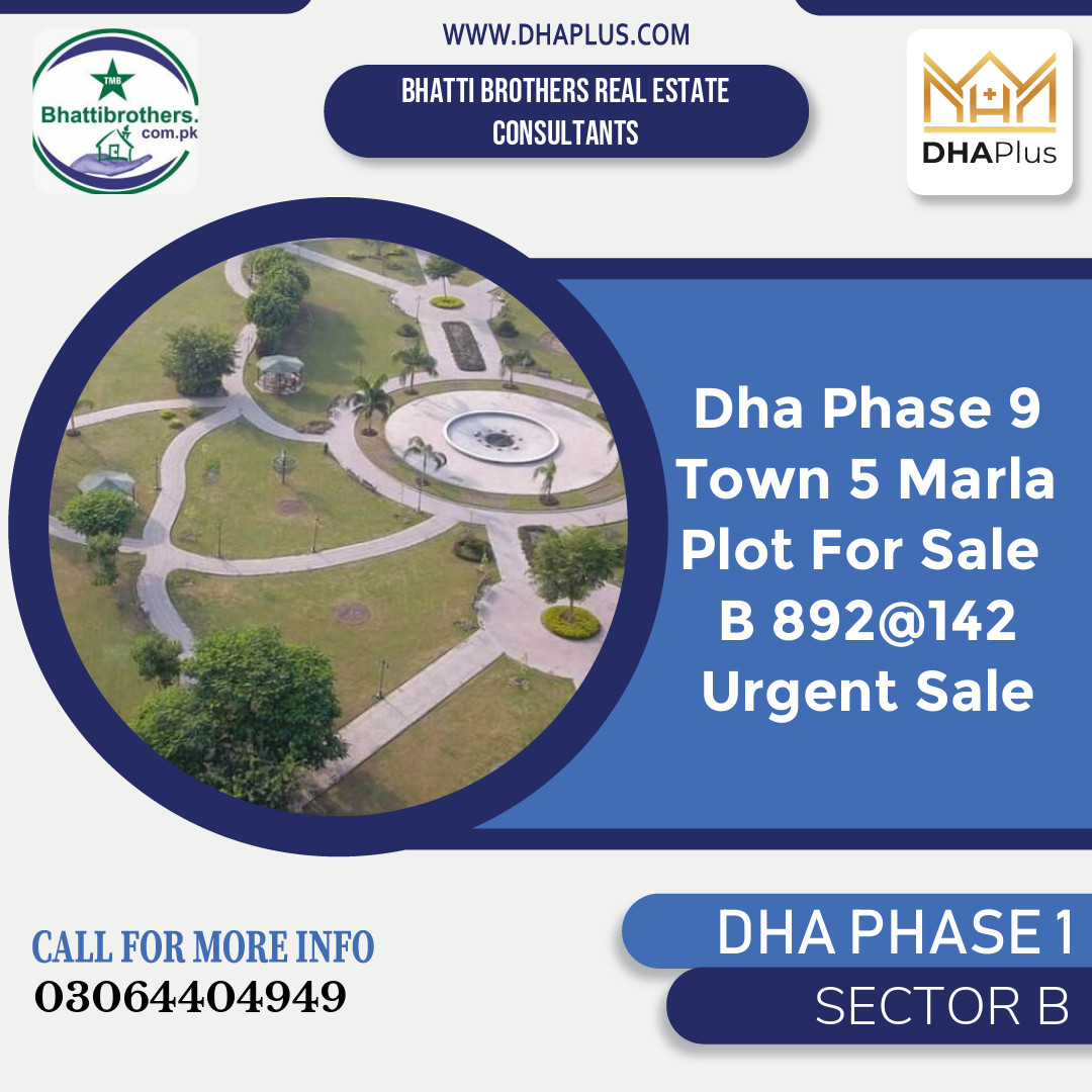 5 Marla Residential Plot for Sale in Sector B, DHA Phase 1, Lahore - (BP-46193)