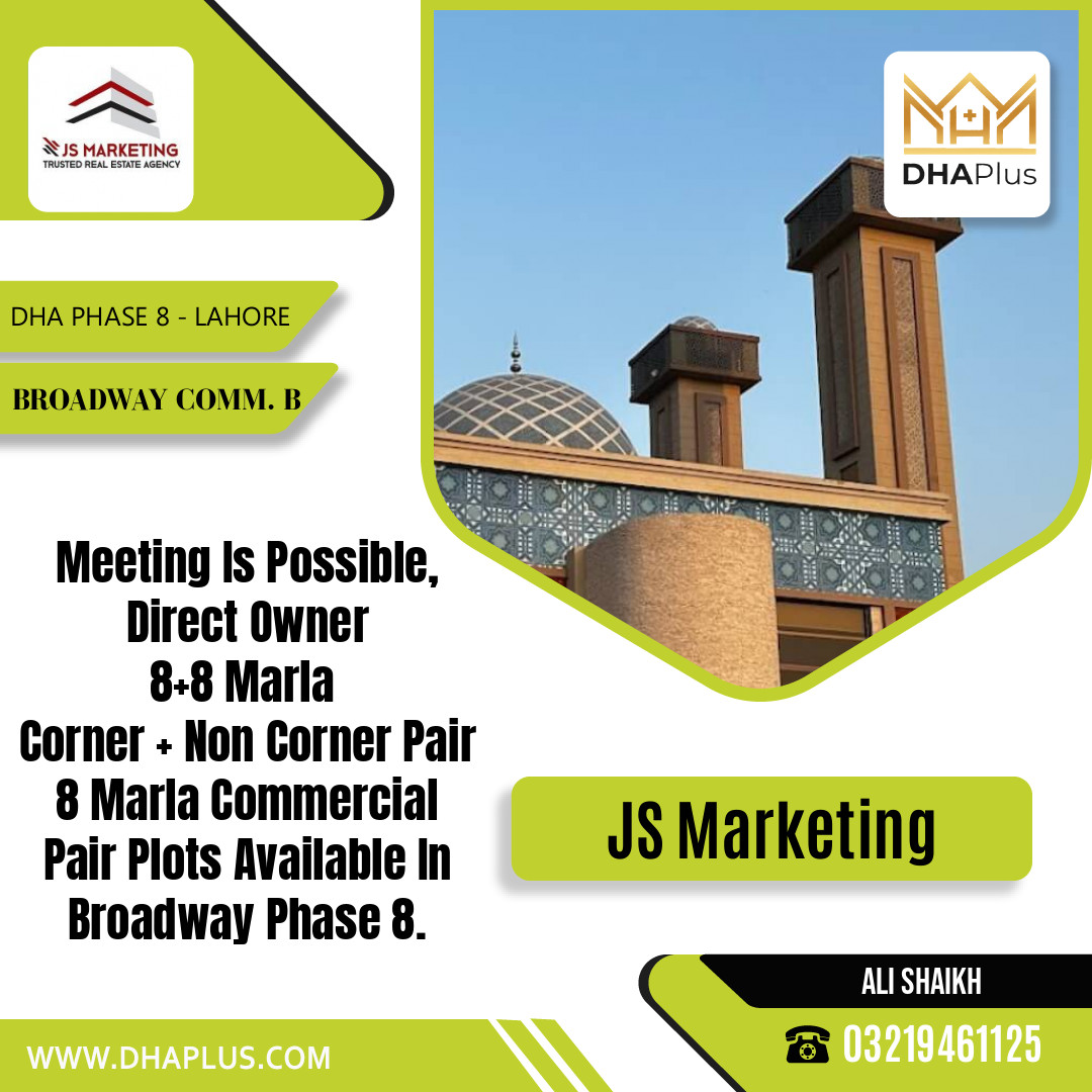 16 Marla Commercial Plot for Sale in Broadway Commercial B, DHA Phase 8, Lahore - (BP-46271)