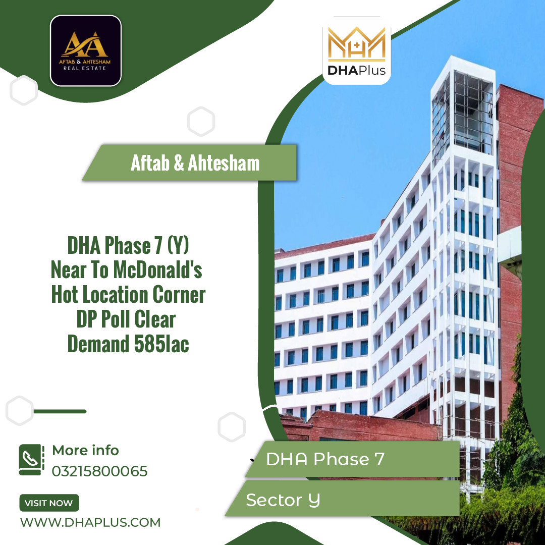 21.25 Marla Residential Plot for Sale in Sector Y, DHA Phase 7, Lahore - (BP-46573)