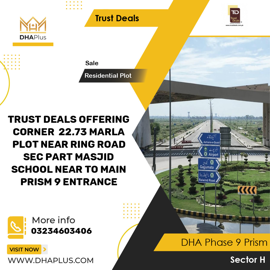 1 Kanal Residential Plot for Sale in Sector H, DHA Phase 9 Prism, Lahore - (BP-46625)
