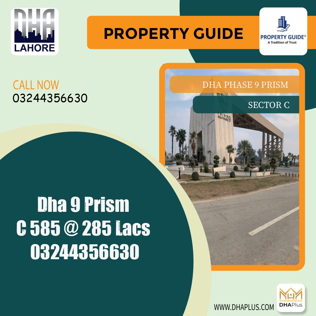 1 Kanal Residential Plot for Sale in Sector C, DHA Phase 9 Prism, Lahore - (BP-46889)