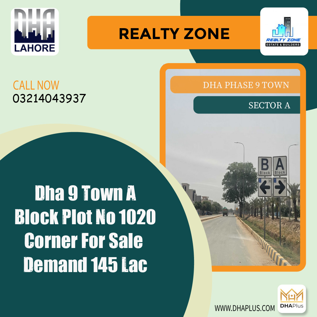 5 Marla Residential Plot for Sale in Sector A, DHA Phase 9 Town, Lahore - (BP-47011)