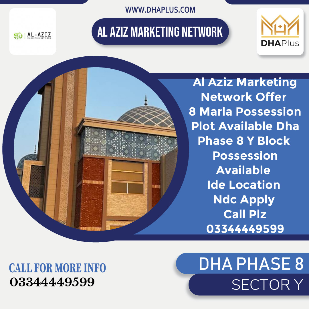 8 Marla Residential Plot for Sale in Sector Y, DHA Phase 8, Lahore - (BP-47012)