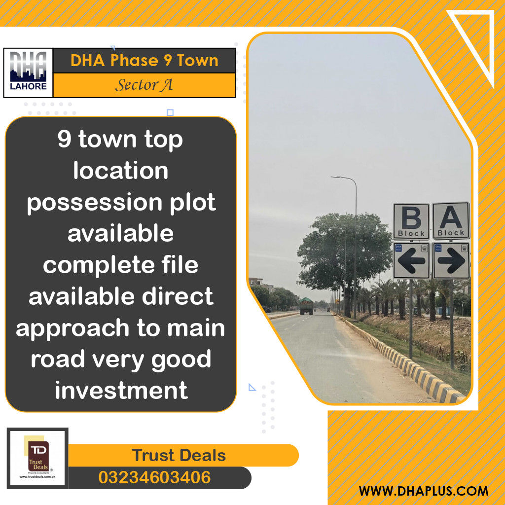 5 Marla Residential Plot for Sale in Sector A, DHA Phase 9 Town, Lahore - (BP-47087)