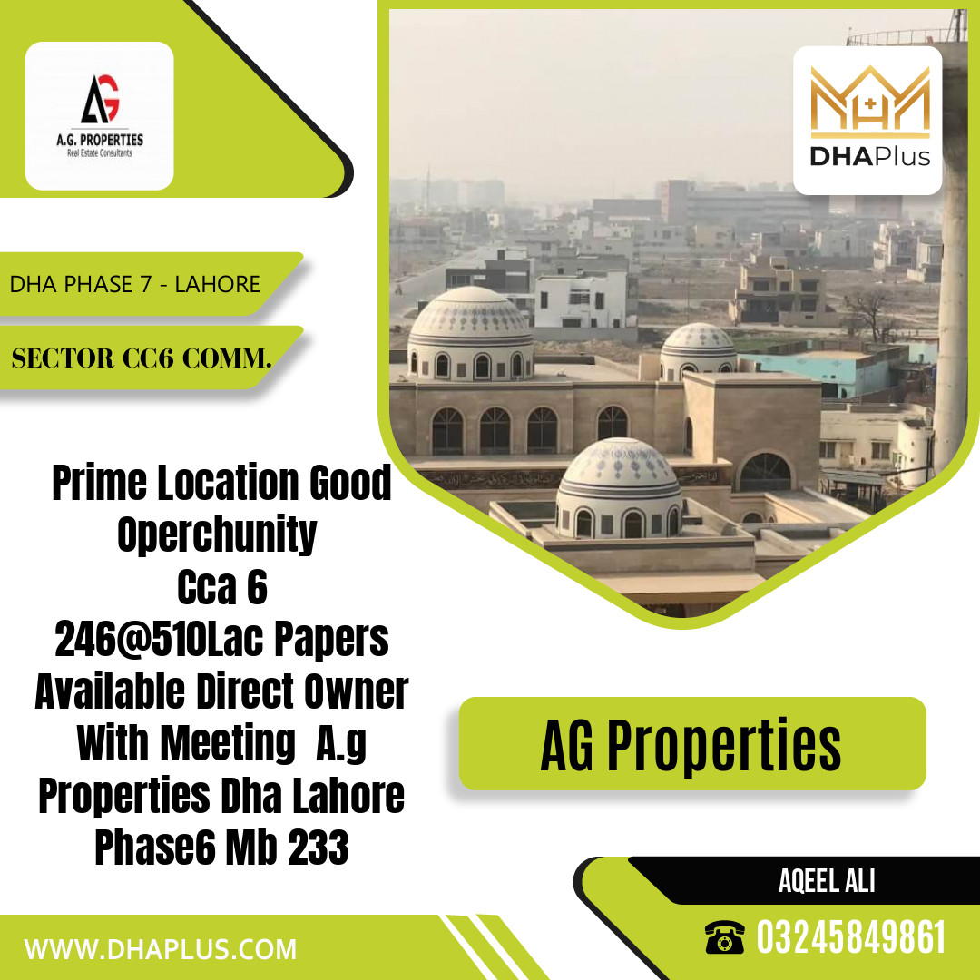4 Marla Commercial Plot for Sale in Sector CC6 Commercial, DHA Phase 7, Lahore - (BP-47155)