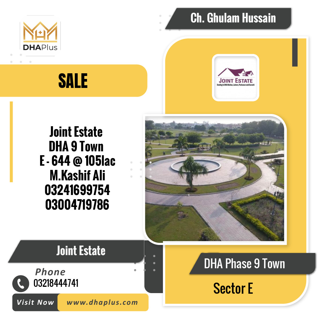 5 Marla Residential Plot for Sale in Sector E, DHA Phase 9 Town, Lahore - (BP-47277)