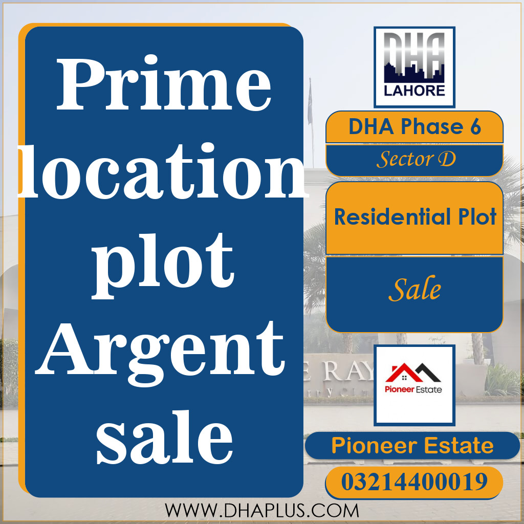 10 Marla Residential Plot for Sale in Sector D, DHA Phase 6, Lahore - (BP-47357)