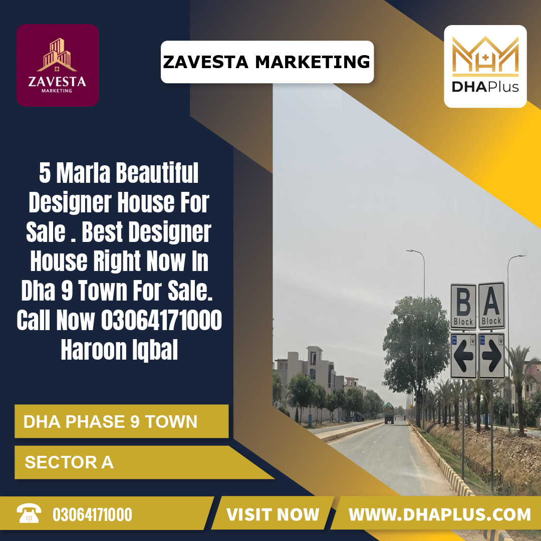 5 Marla Residential House for Sale in Sector A, DHA Phase 9 Town, Lahore - (BP-47569)