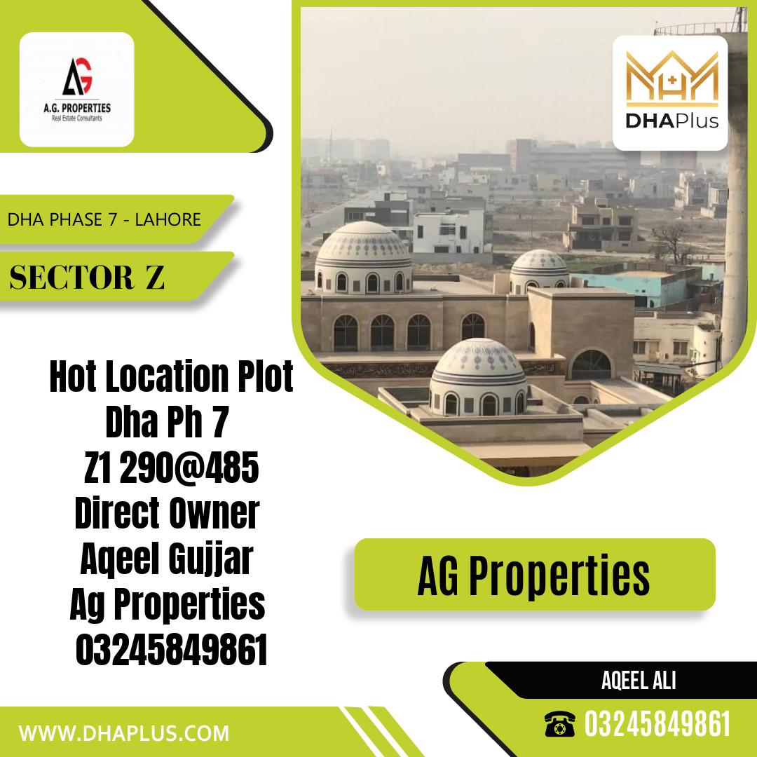 1 Kanal Residential Plot for Sale in Sector Z, DHA Phase 7, Lahore - (BP-47736)