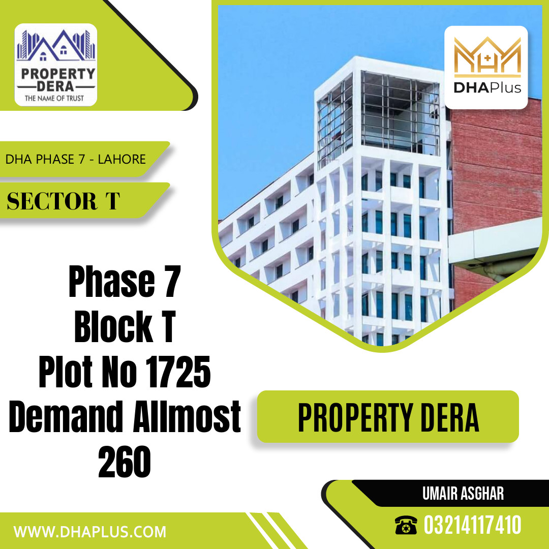 10 Marla Residential Plot for Sale in Sector T, DHA Phase 7, Lahore - (BP-47781)