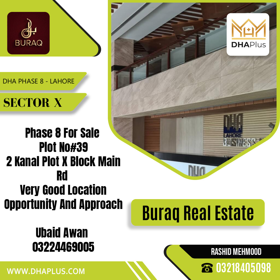 2 Kanal Residential Plot for Sale in Sector X, DHA Phase 8, Lahore - (BP-47906)