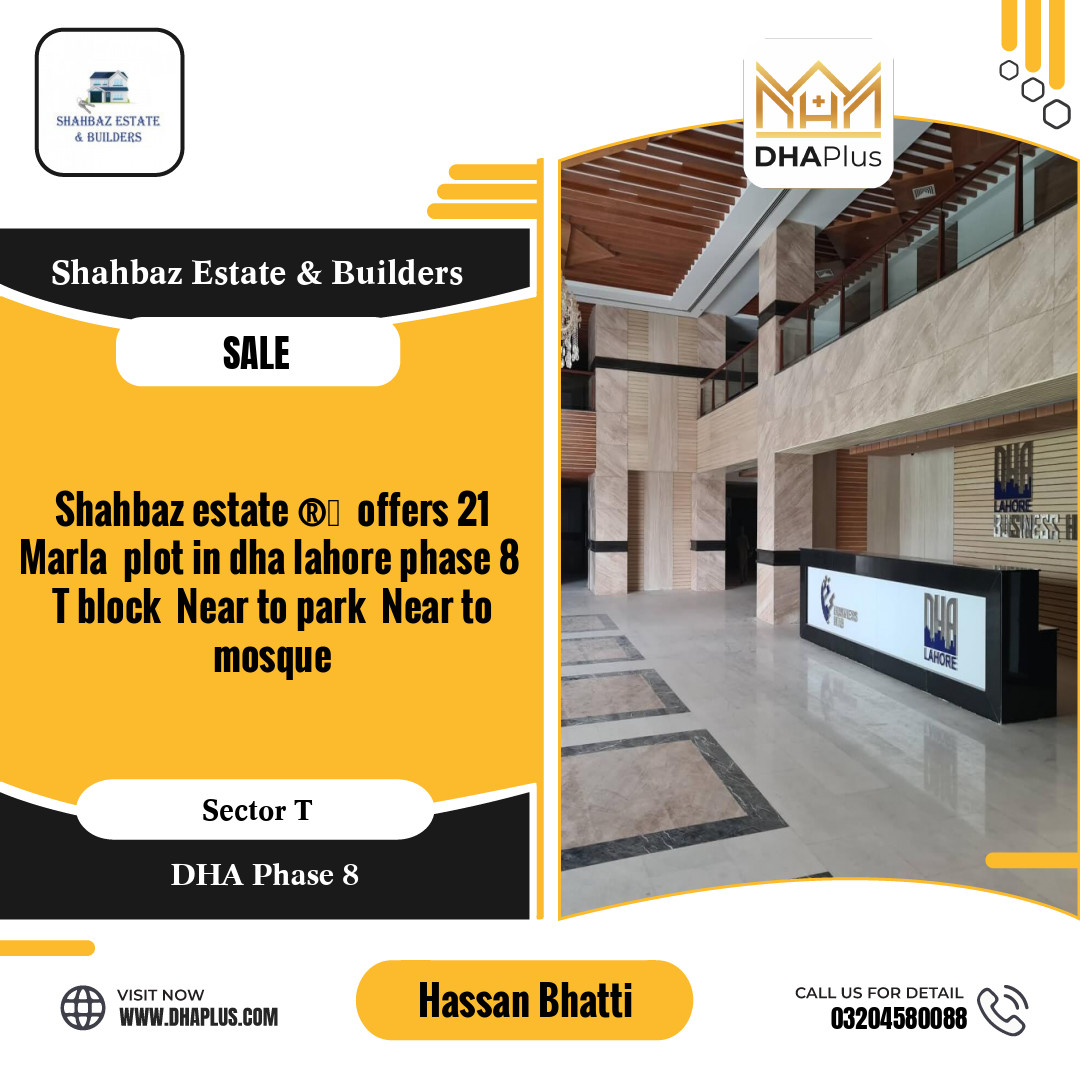 21 Marla Residential Plot for Sale in Sector T, DHA Phase 8, Lahore - (BP-47990)
