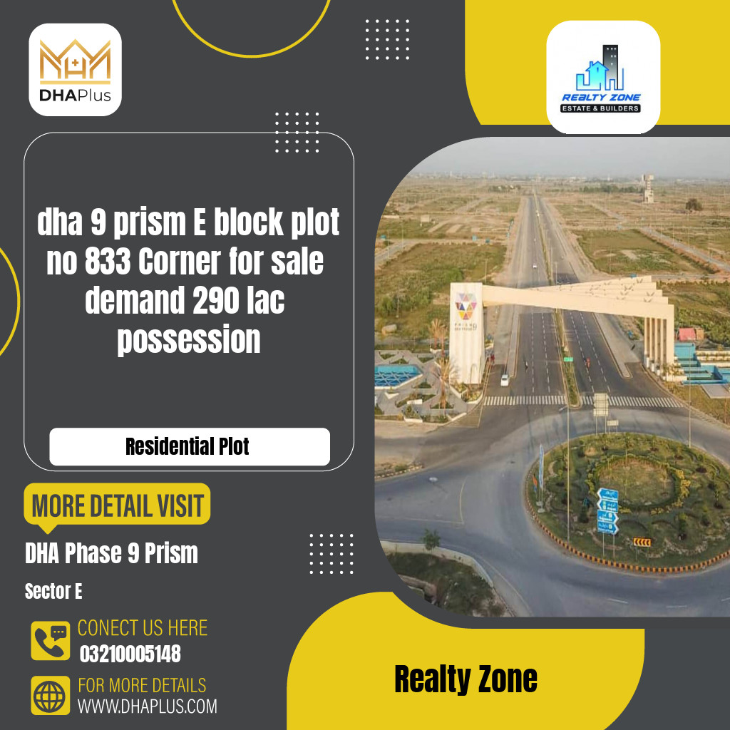 1 Kanal Residential Plot for Sale in Sector E, DHA Phase 9 Prism, Lahore - (BP-48096)