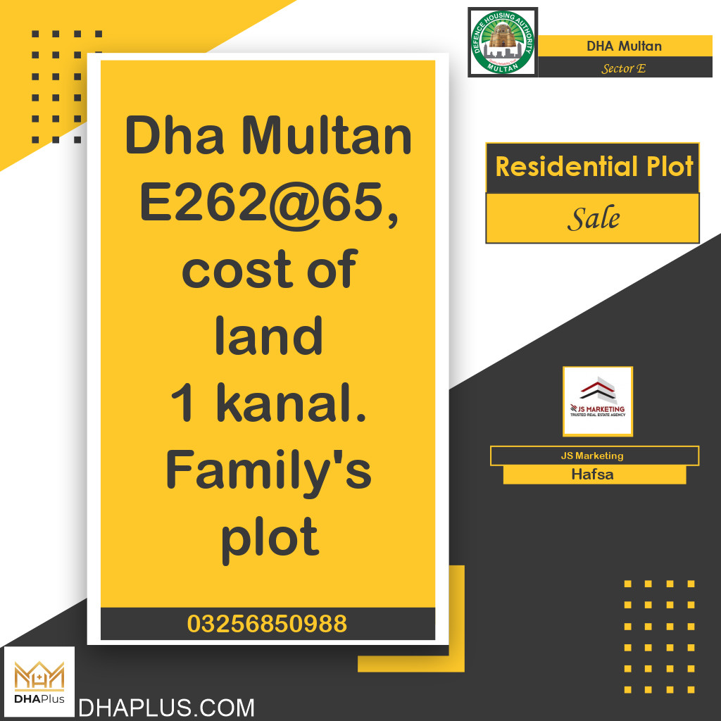1 Kanal Residential Plot for Sale in Sector E, DHA Multan, Multan - (BP-48224)