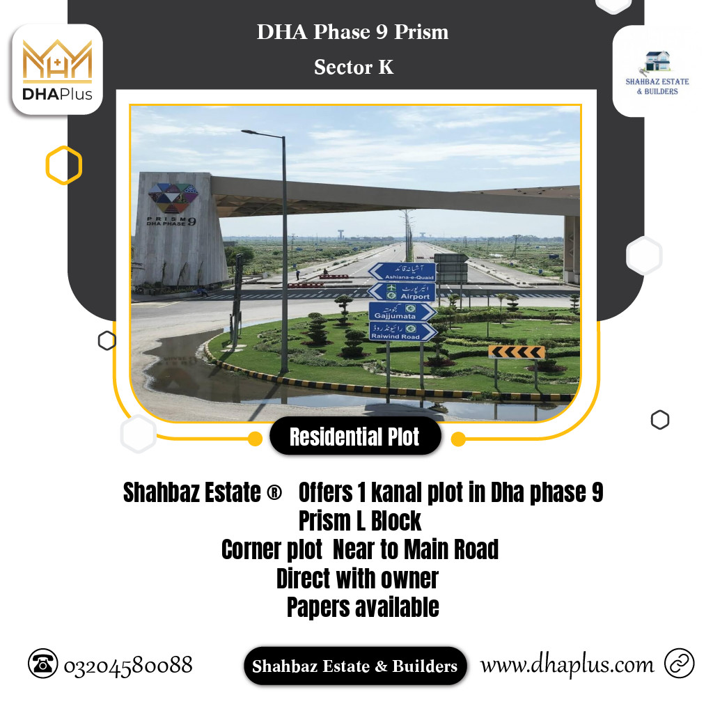 5 Marla Residential Plot for Sale in Sector K, DHA Phase 9 Prism, Lahore - (BP-48303)