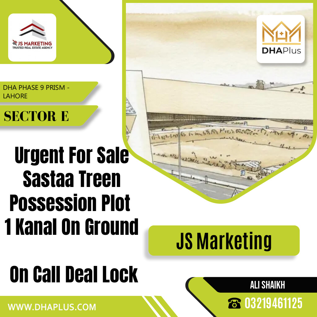 1 Kanal Residential Plot for Sale in Sector E, DHA Phase 9 Prism, Lahore - (BP-48316)