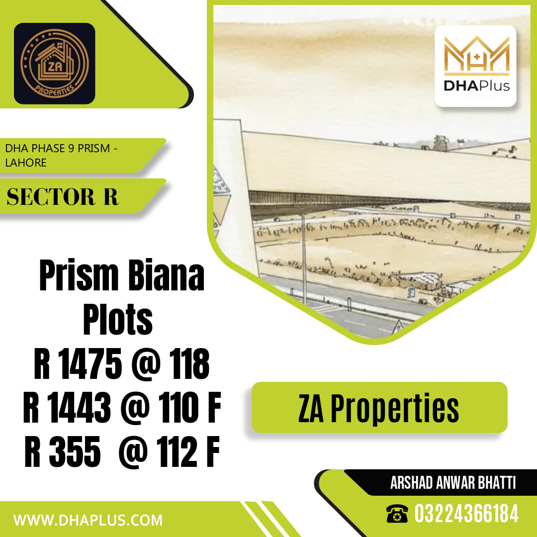 5 Marla Residential Plot for Sale in Sector R, DHA Phase 9 Prism, Lahore - (BP-48318)