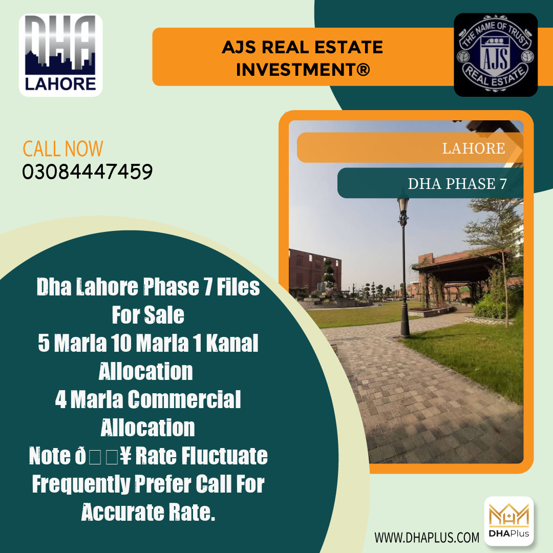 5 Marla Residential File for Sale in DHA Phase 7, Lahore - (BP-48609)