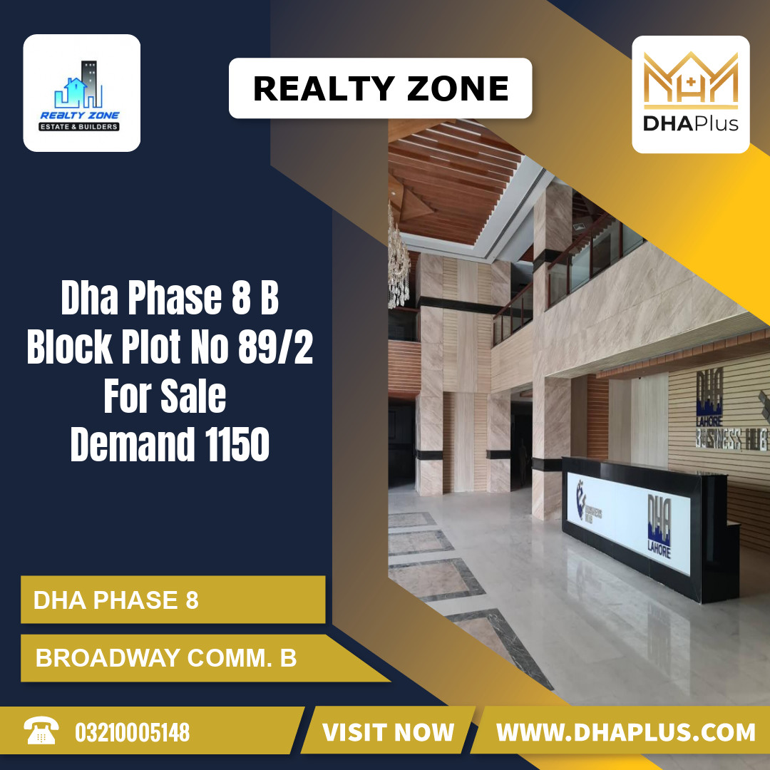 8 Marla Commercial Plot for Sale in Broadway Commercial B, DHA Phase 8, Lahore - (BP-48850)