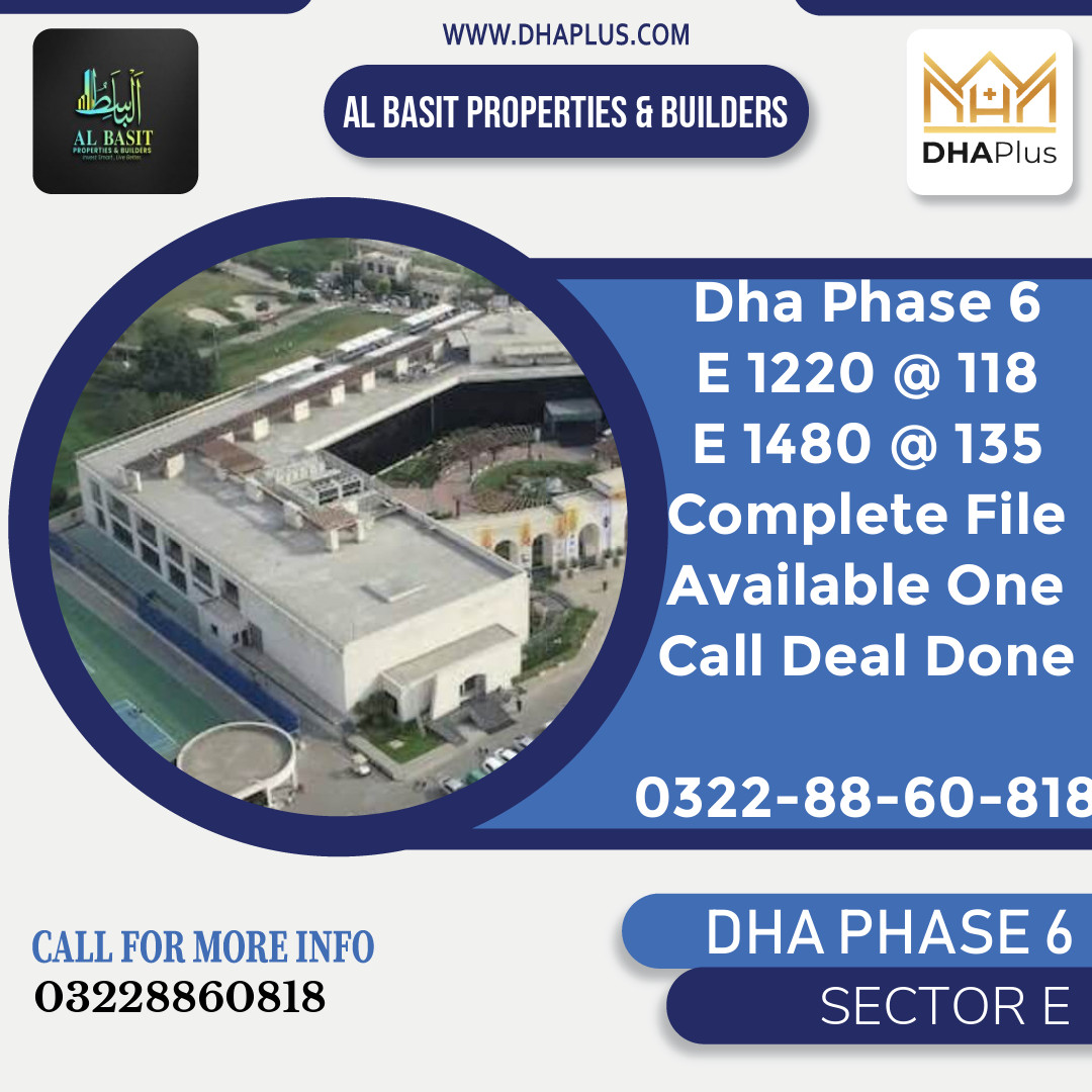 5 Marla Residential Plot for Sale in Sector E, DHA Phase 6, Lahore - (BP-49047)