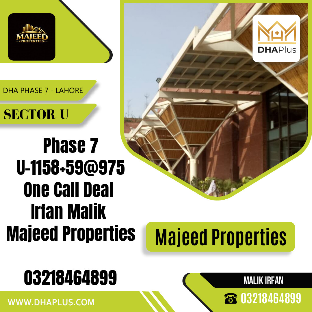 2 Kanal Residential Plot for Sale in Sector U, DHA Phase 7, Lahore - (BP-49146)