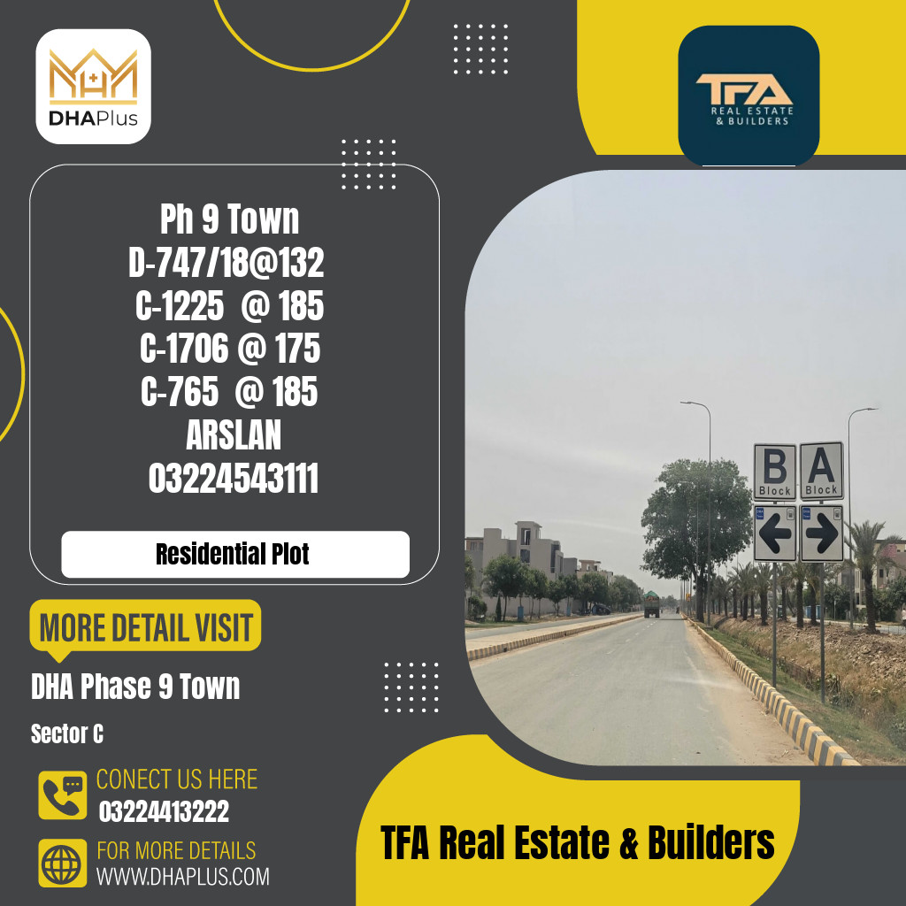 5 Marla Residential Plot for Sale in Sector C, DHA Phase 9 Town, Lahore - (BP-49269)