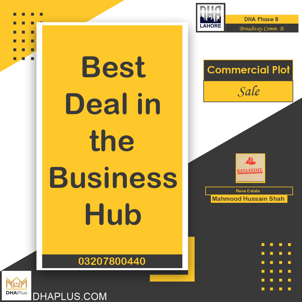 4 Marla Commercial Plot for Sale in Broadway Commercial B, DHA Phase 8, Lahore - (BP-49306)