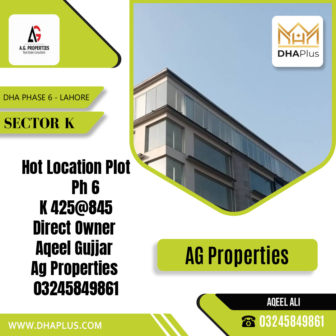 1 Kanal Residential Plot for Sale in Sector K, DHA Phase 6, Lahore - (BP-49664)