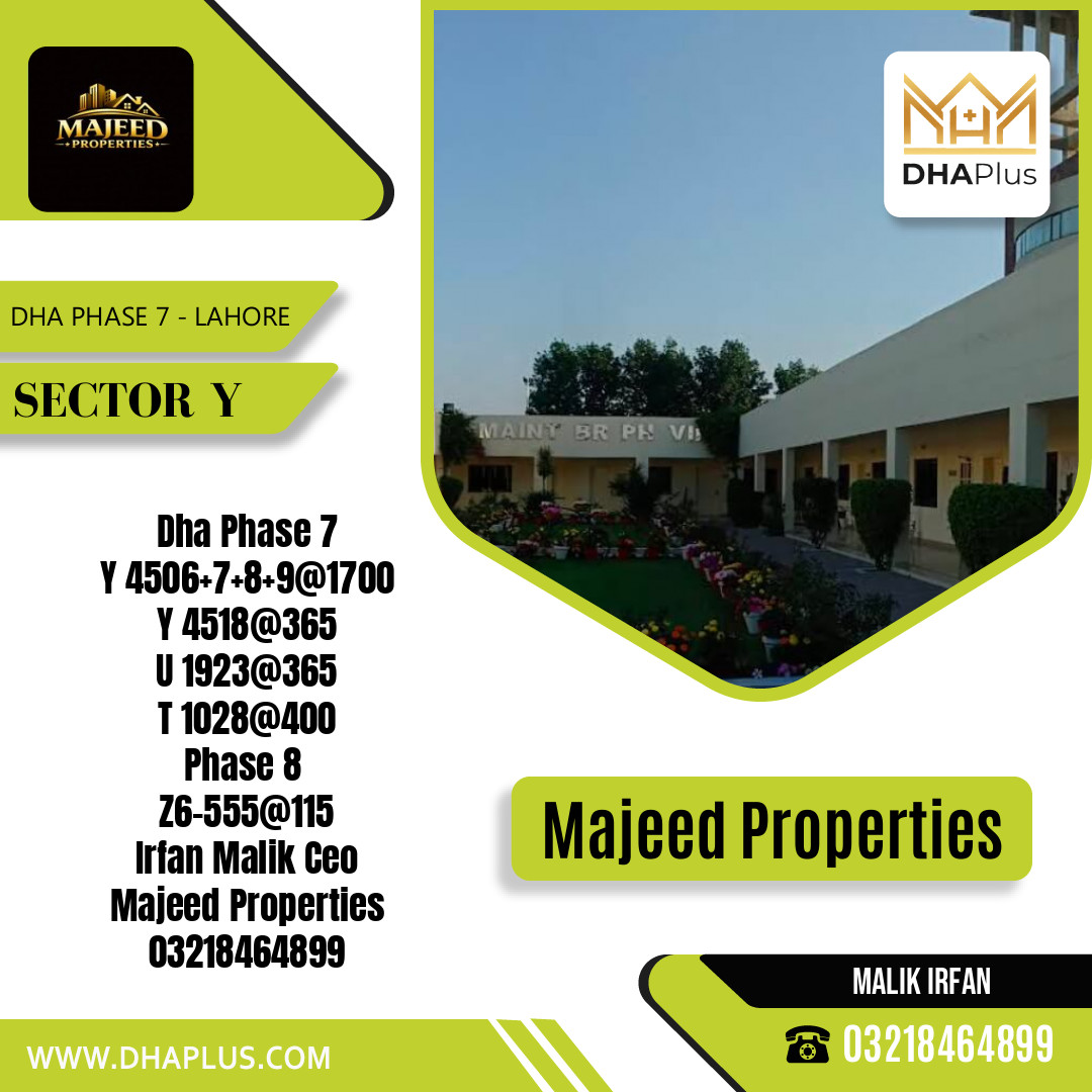 1 Kanal Residential Plot for Sale in Sector Y, DHA Phase 7, Lahore - (BP-49694)
