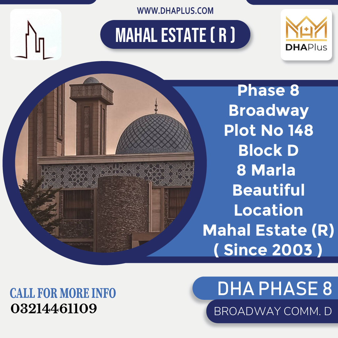 8 Marla Commercial Plot for Sale in Broadway Commercial D, DHA Phase 8, Lahore - (BP-49829)