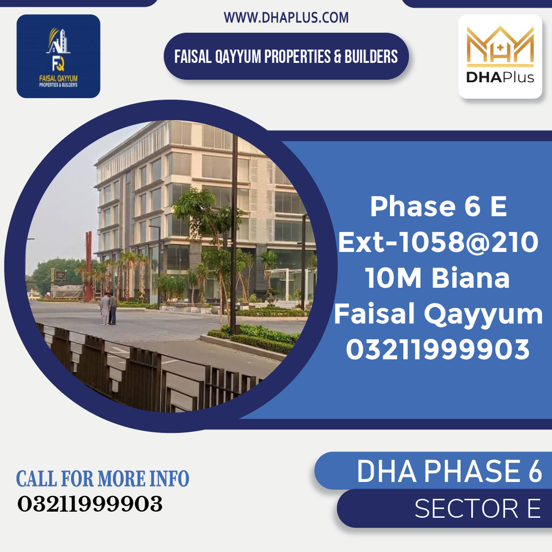 10 Marla Residential Plot for Sale in Sector E, DHA Phase 6, Lahore - (BP-49978)