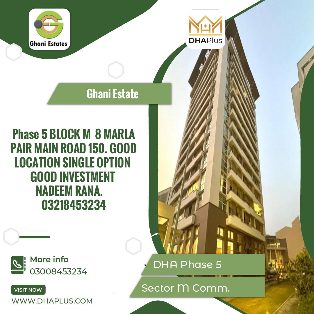 16 Marla Commercial Plot for Sale in Sector M Commercial, DHA Phase 5, Lahore - (BP-50326)
